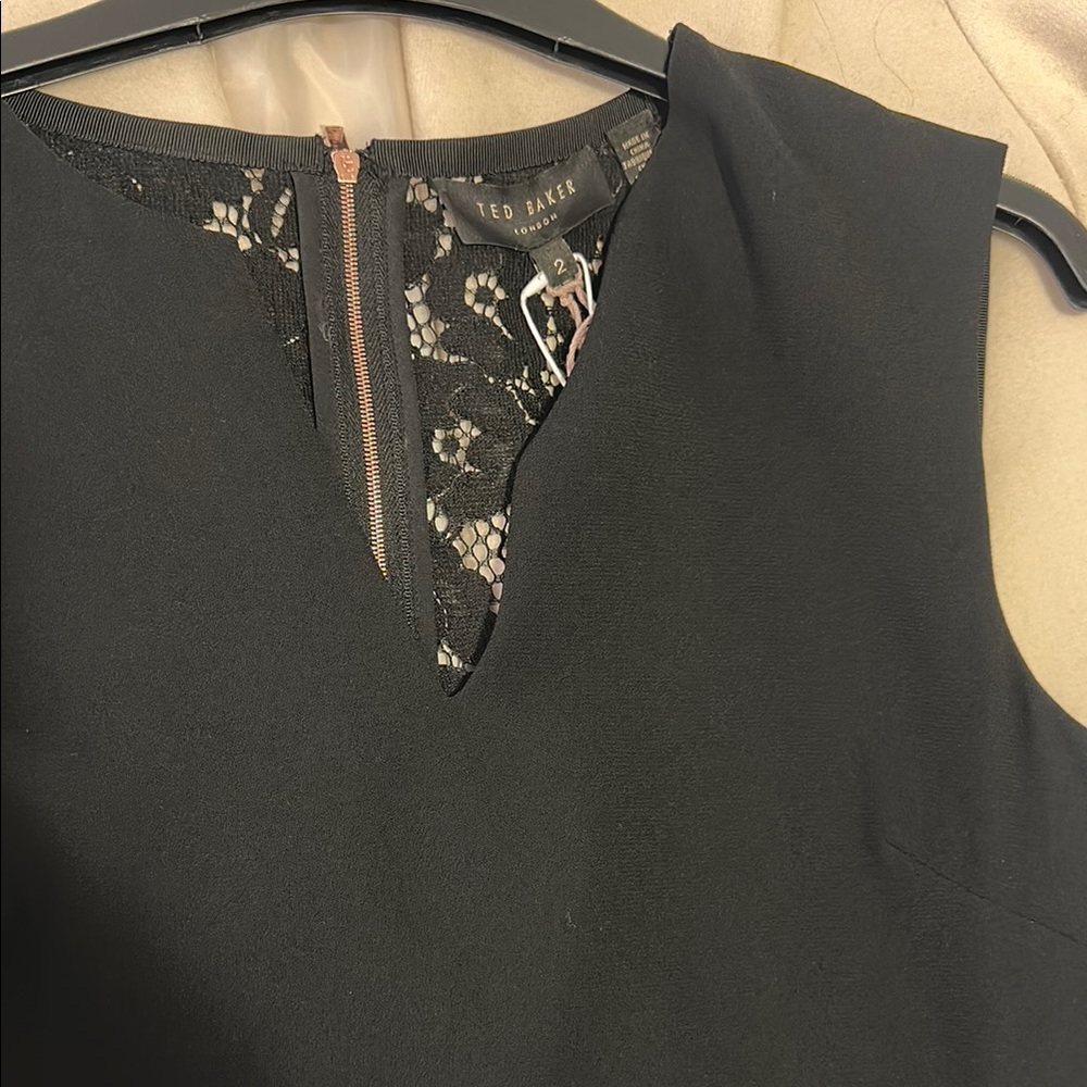 Ted Baker Black Blouse with Lace Detail